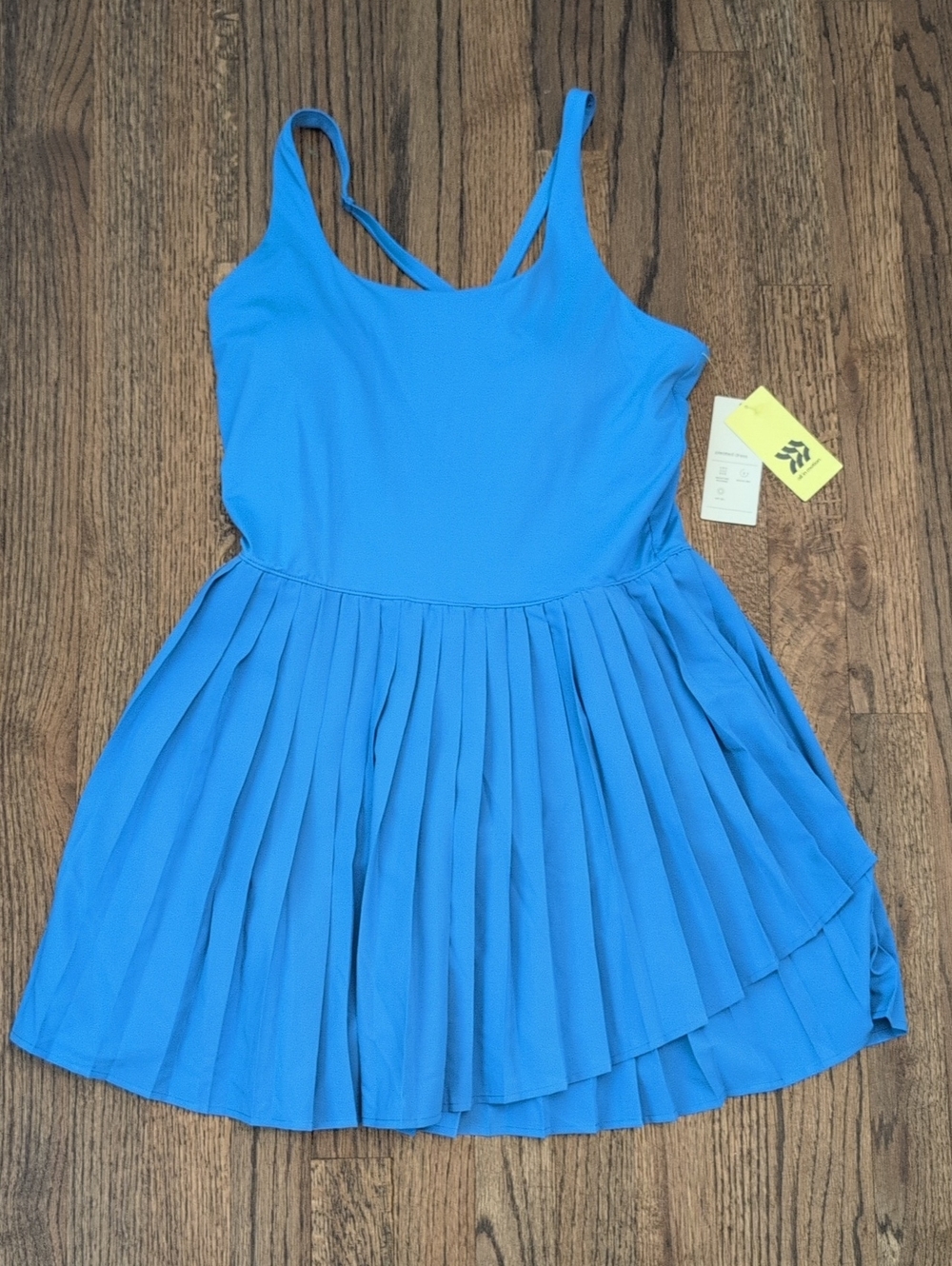 Pleated Athletic Dress With Built-in Shorts NWT